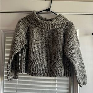 Elegant Charcoal Women's Turtleneck Sweater